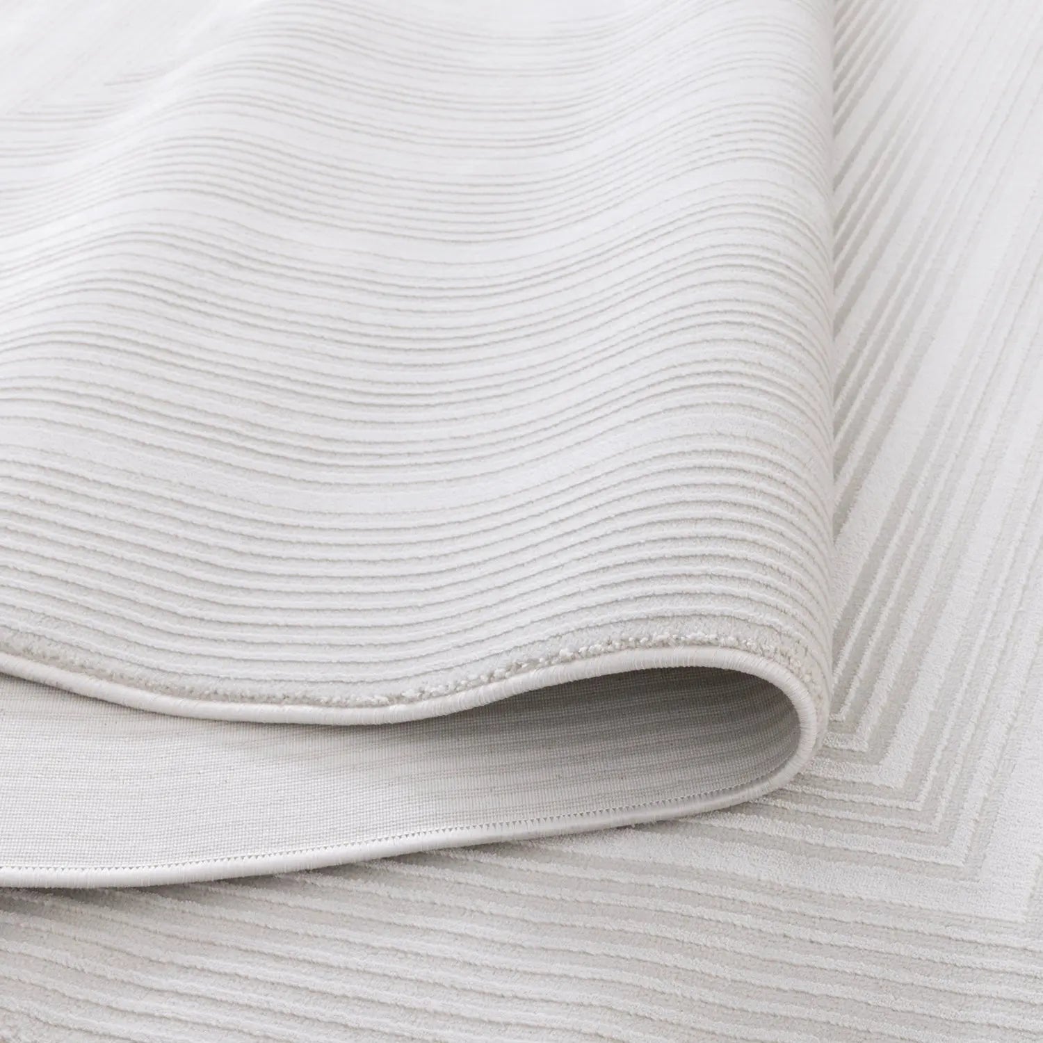 Calvin Klein Geometric Cream and Grey Floor Rug - Area Rug - Rugs a Million