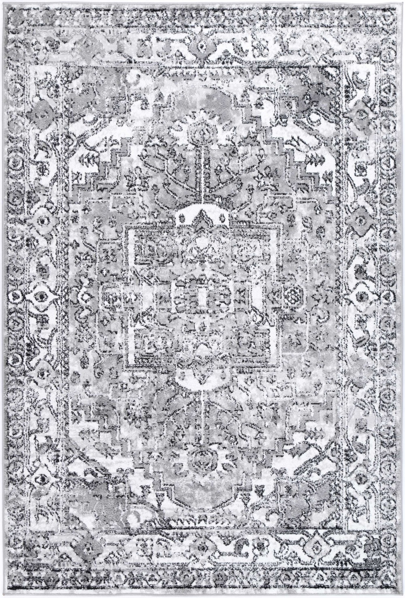 Fortune Traditional Black Grey Rug - Rug - Rugs a Million