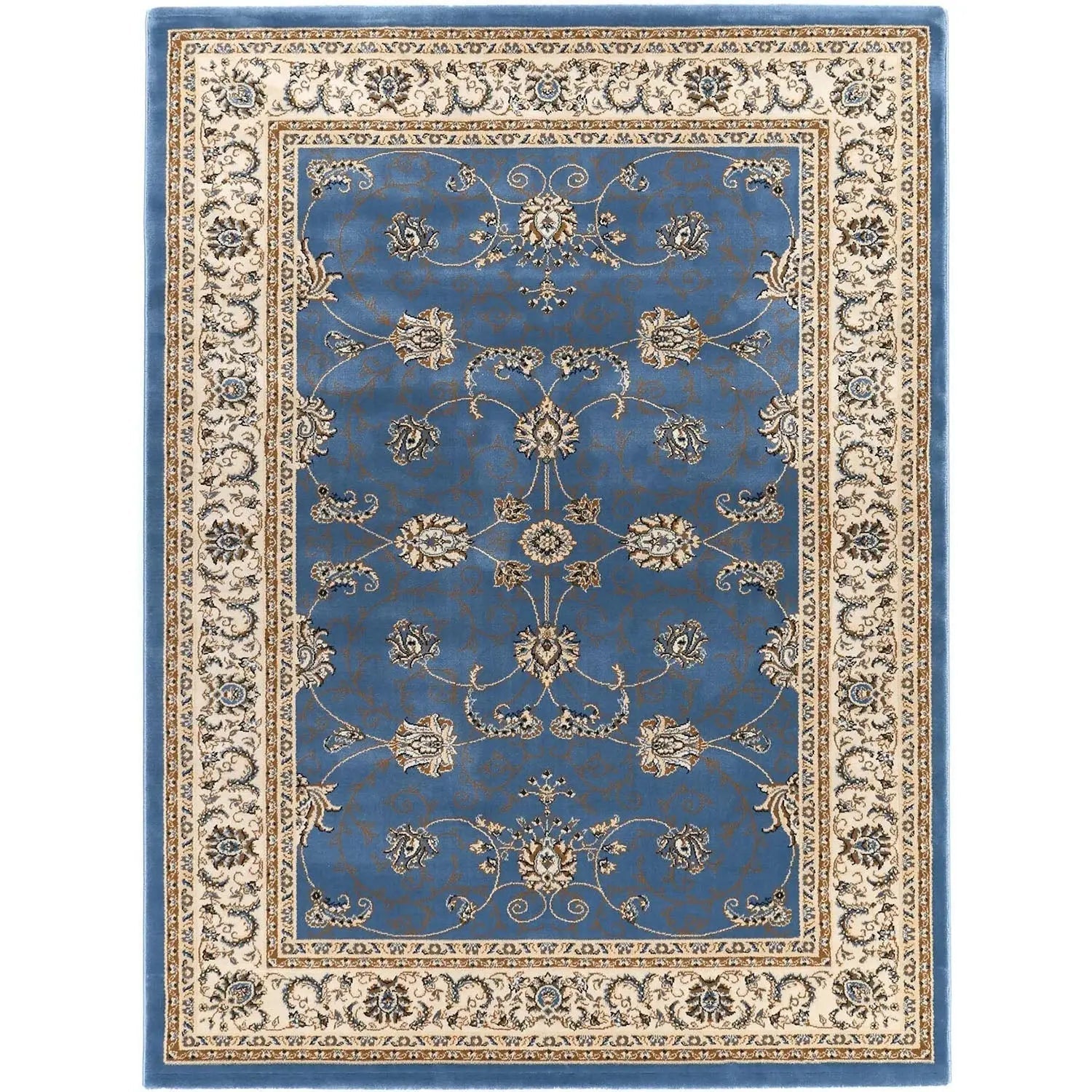 Suzani Blue Floral Traditional Rug - Rugs - Rugs a Million
