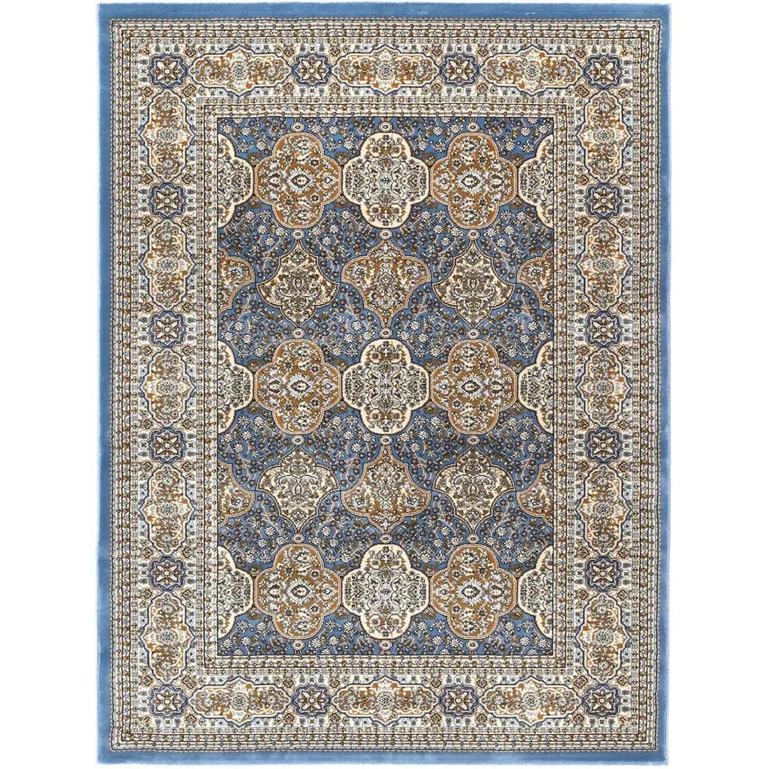 Suzani Sky Blue traditional Rug - Rugs - Rugs a Million