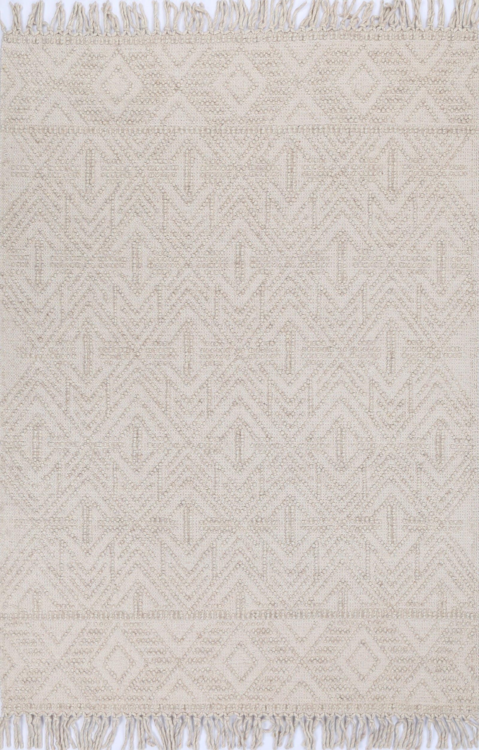 Diego Tribal Beige Wool Rug