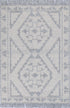 Diego Ornamental Light Grey Wool Rug