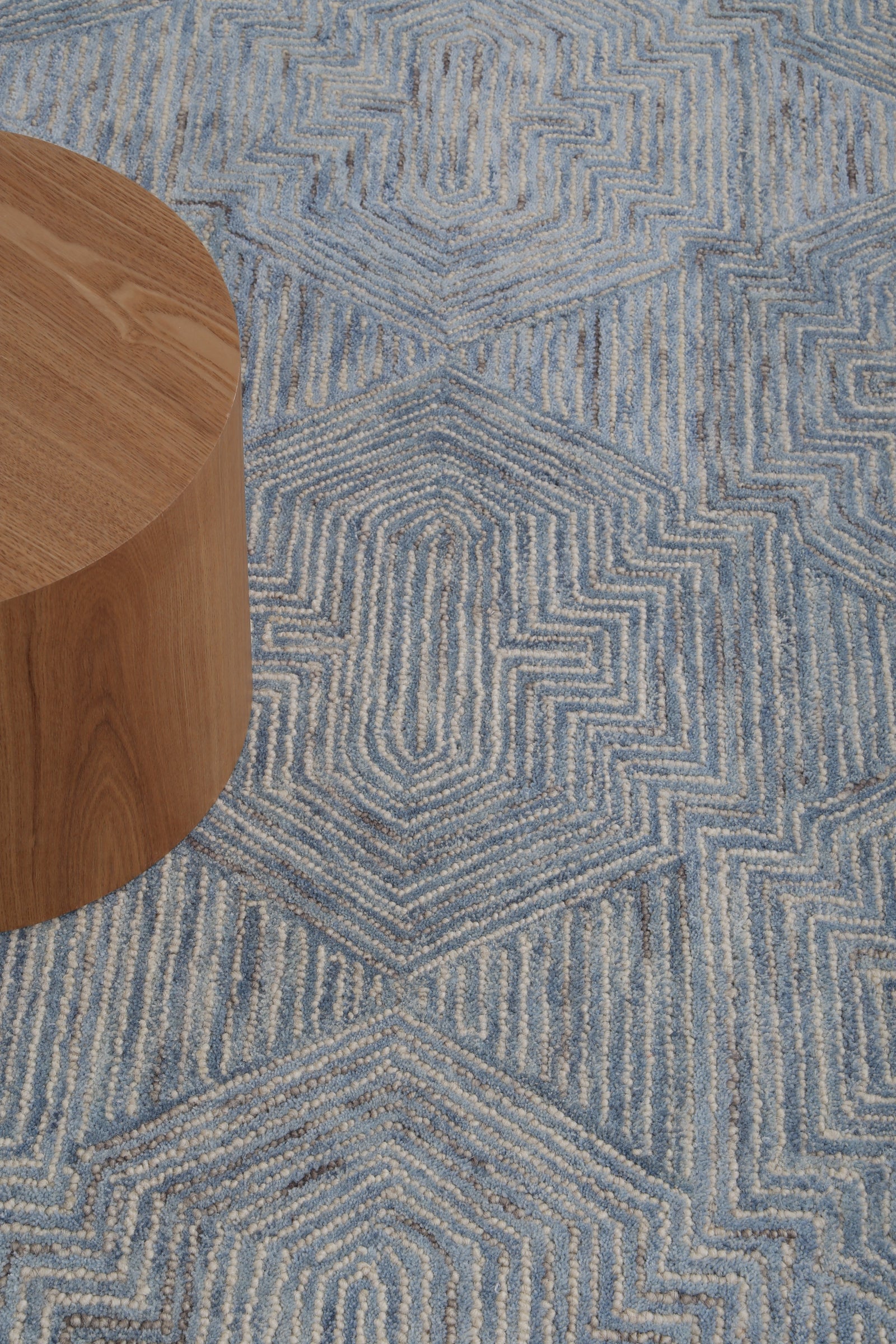 Posy Aquila 06A  Blue/ Grey Wool Rug