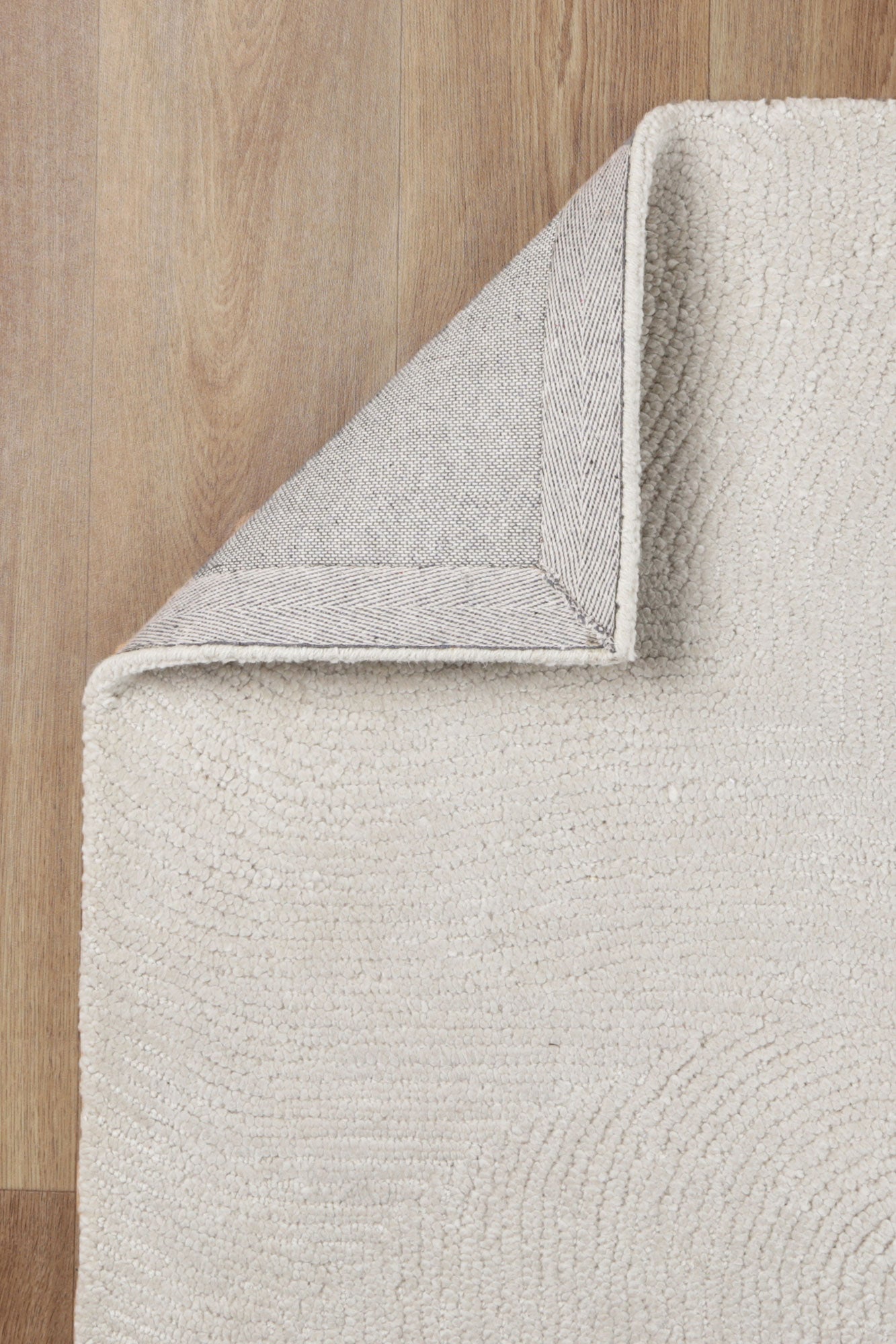 Loren Almon 01 Platinum Wool Rug