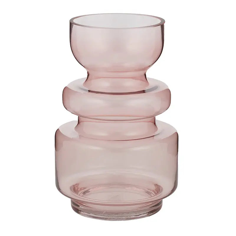 MARTE GLASS VASE 16.5X23CM ROSE# COAST