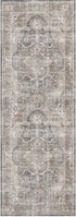 Distressed Vintage Kendra Ash Runner Rug - Washable Rug - Rugs a Million
