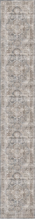 Distressed Vintage Kendra Ash Runner Rug - Washable Rug - Rugs a Million