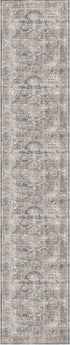 Distressed Vintage Kendra Ash Runner Rug - Washable Rug - Rugs a Million