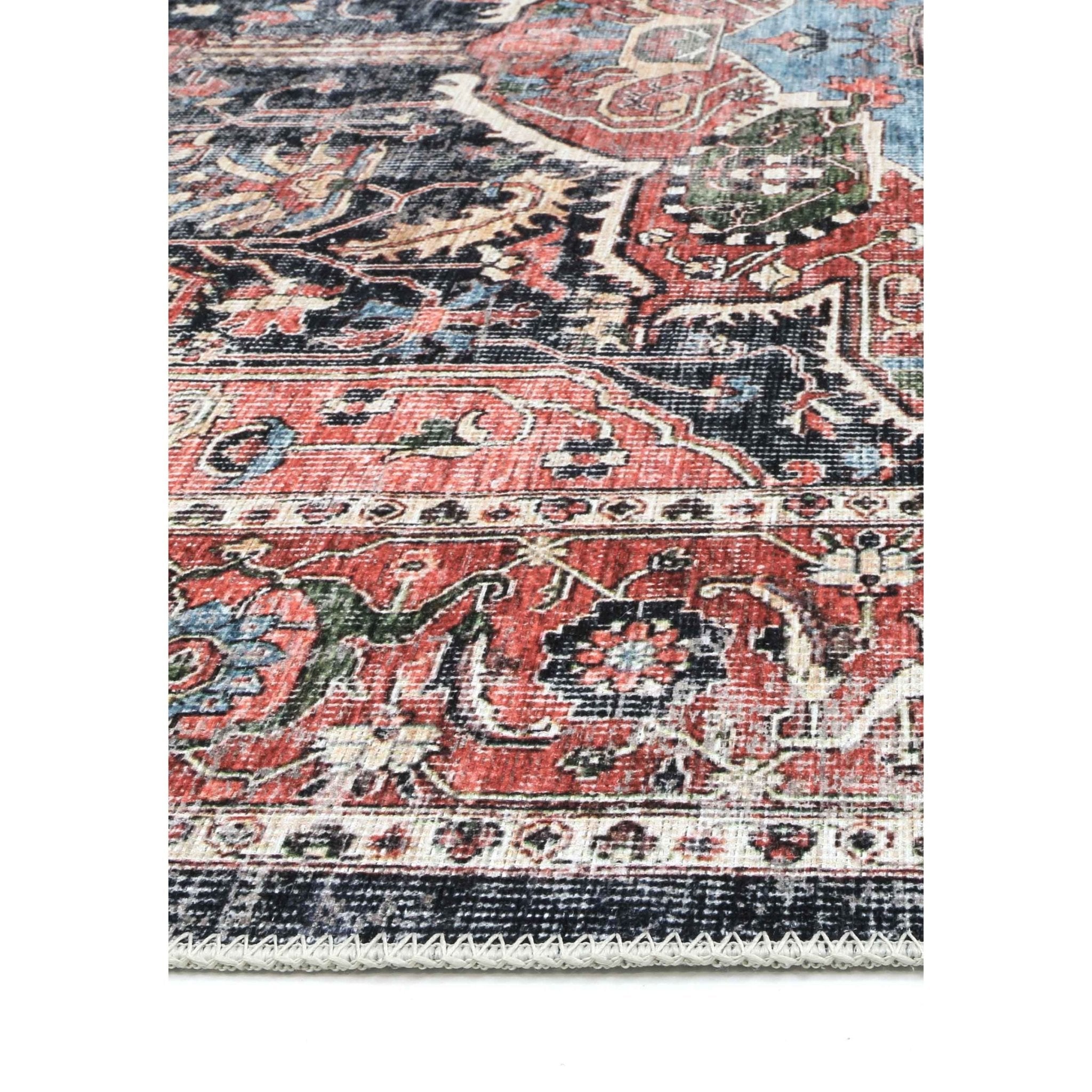Distressed Vintage Kendra Round Rug - Washable Rug - Rugs a Million