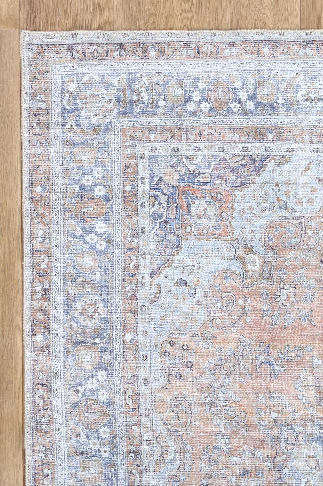 Distressed Vintage Oxus Desert - Washable Rug - Rugs a Million