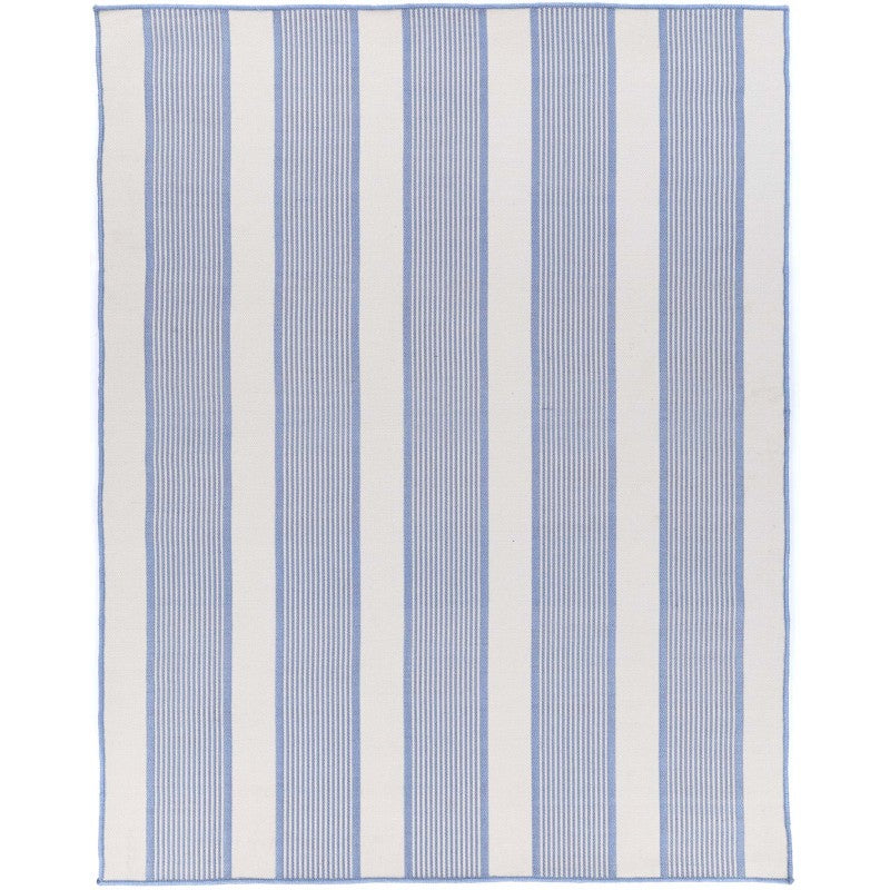 Miami Cornflower Stripe Indoor Outdoor Rug
