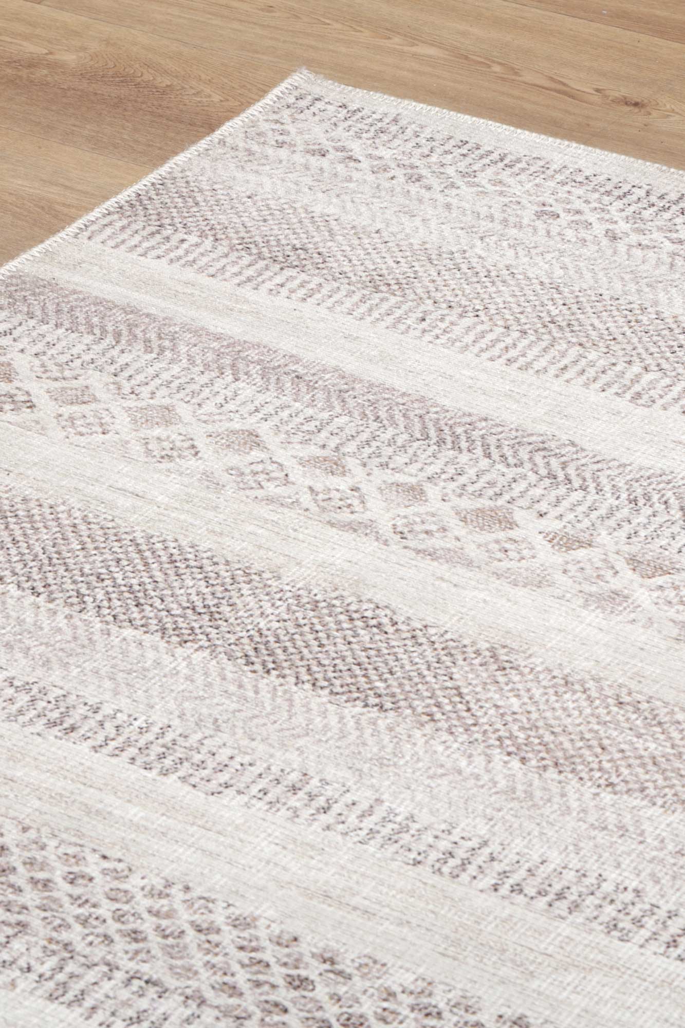 Mojave Lines Desert Beige Washable Rug - Washable Rug - Rugs a Million
