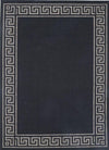 Sisalo Grey Bordered Patterned Rug - Runner - Rugs a Million