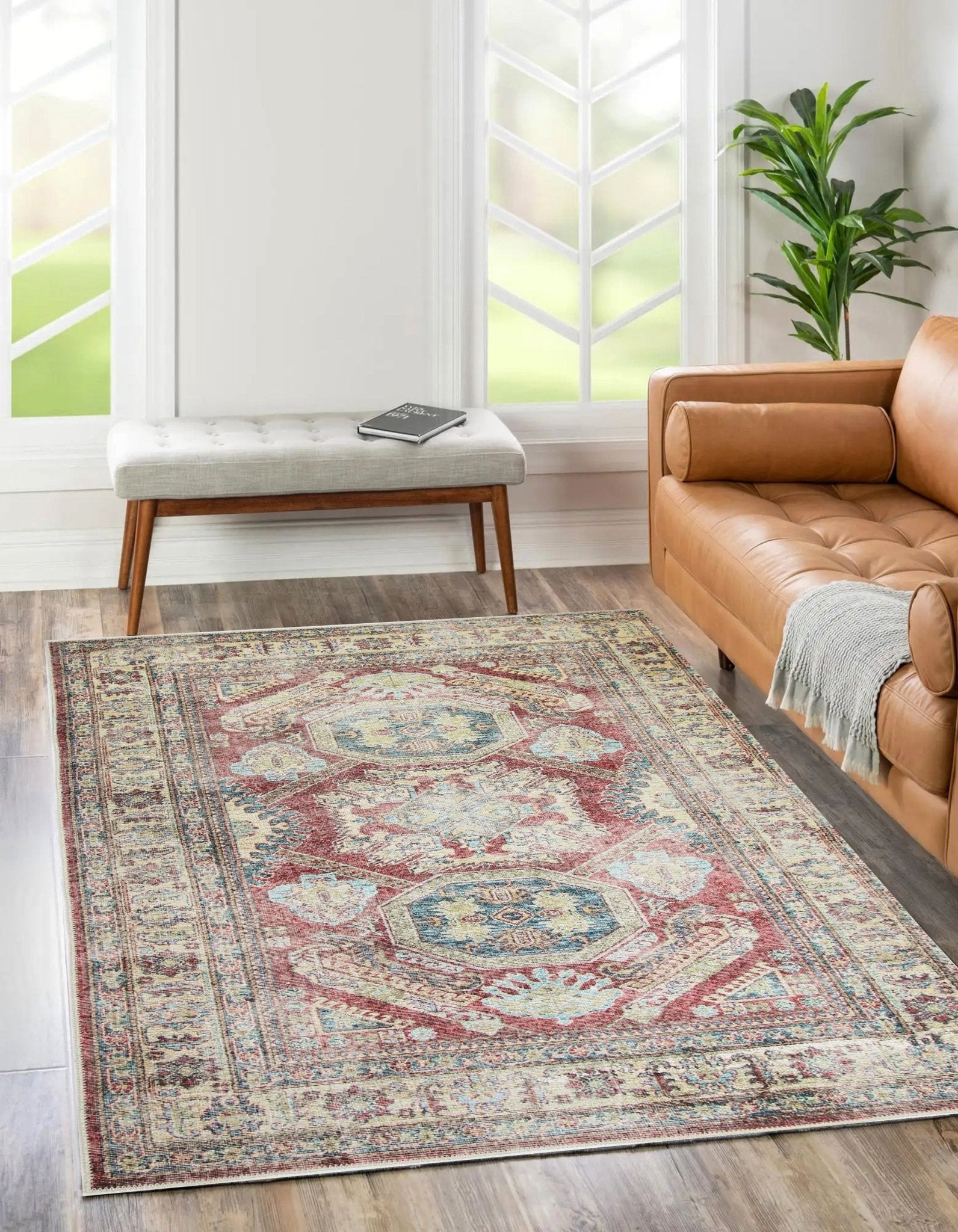 Traditional Kazak Ruby - Washable Rug - Rugs a Million