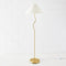 Wavy Metal Floor Lamp Gold & Natural - Floor Lamps - Rugs a Million