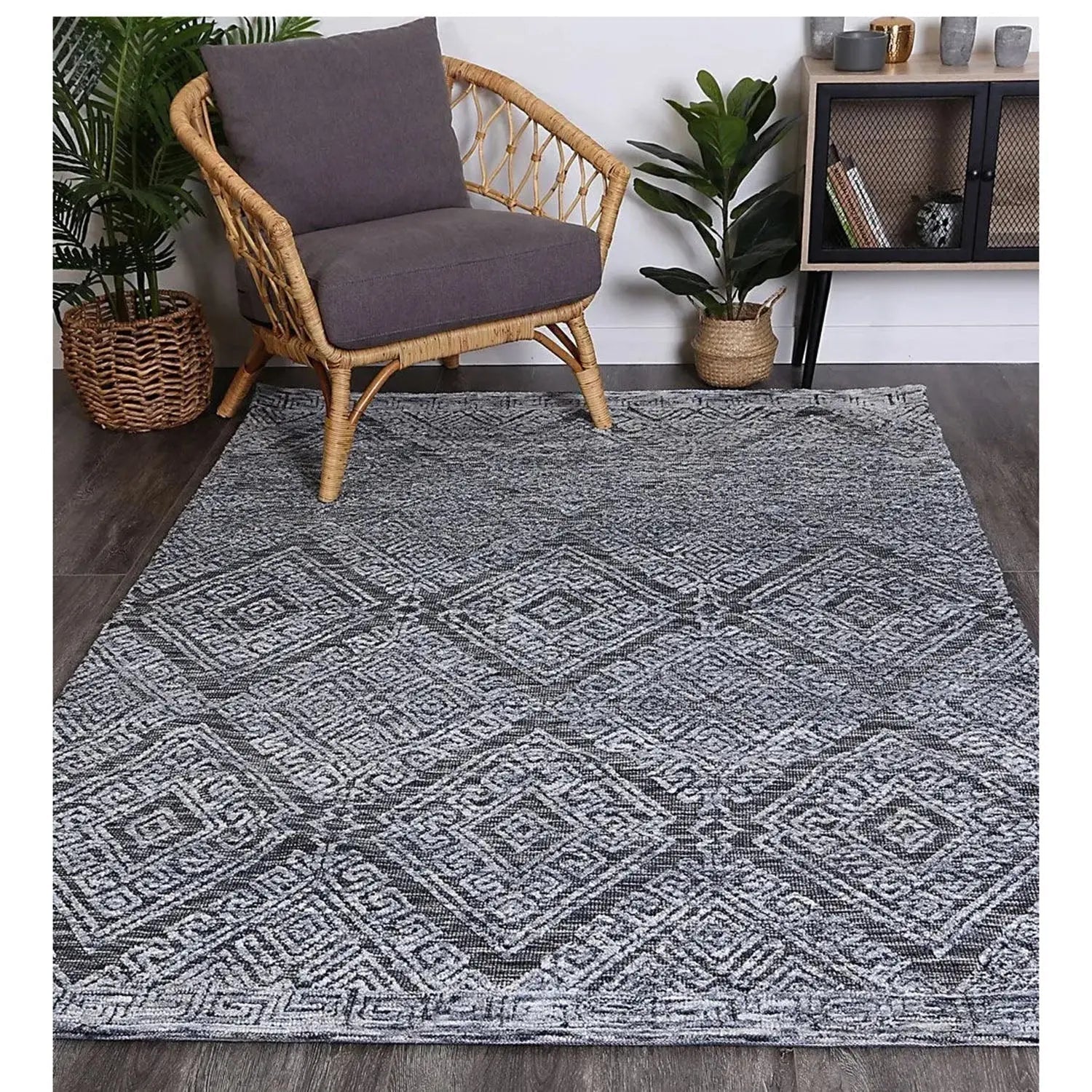 Alayah Diamond Denim Rug - Rugs - Rugs a Million