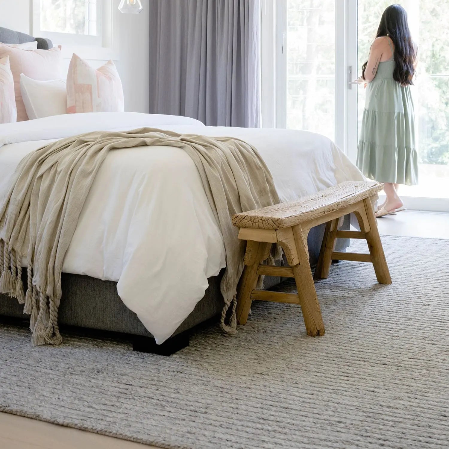 Argyle Braid & Rib Charcoal Wool Blend Rug - Rugs - Rugs a Million