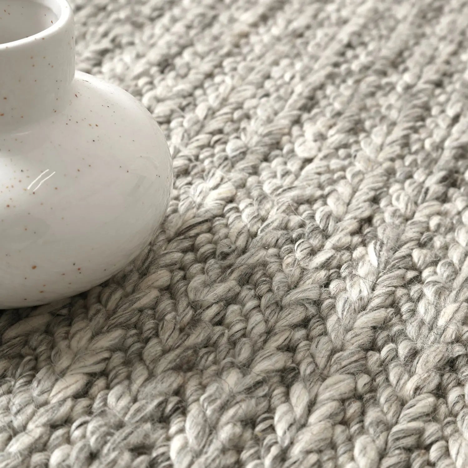 Argyle Braid & Rib Charcoal Wool Blend Rug - Rugs - Rugs a Million