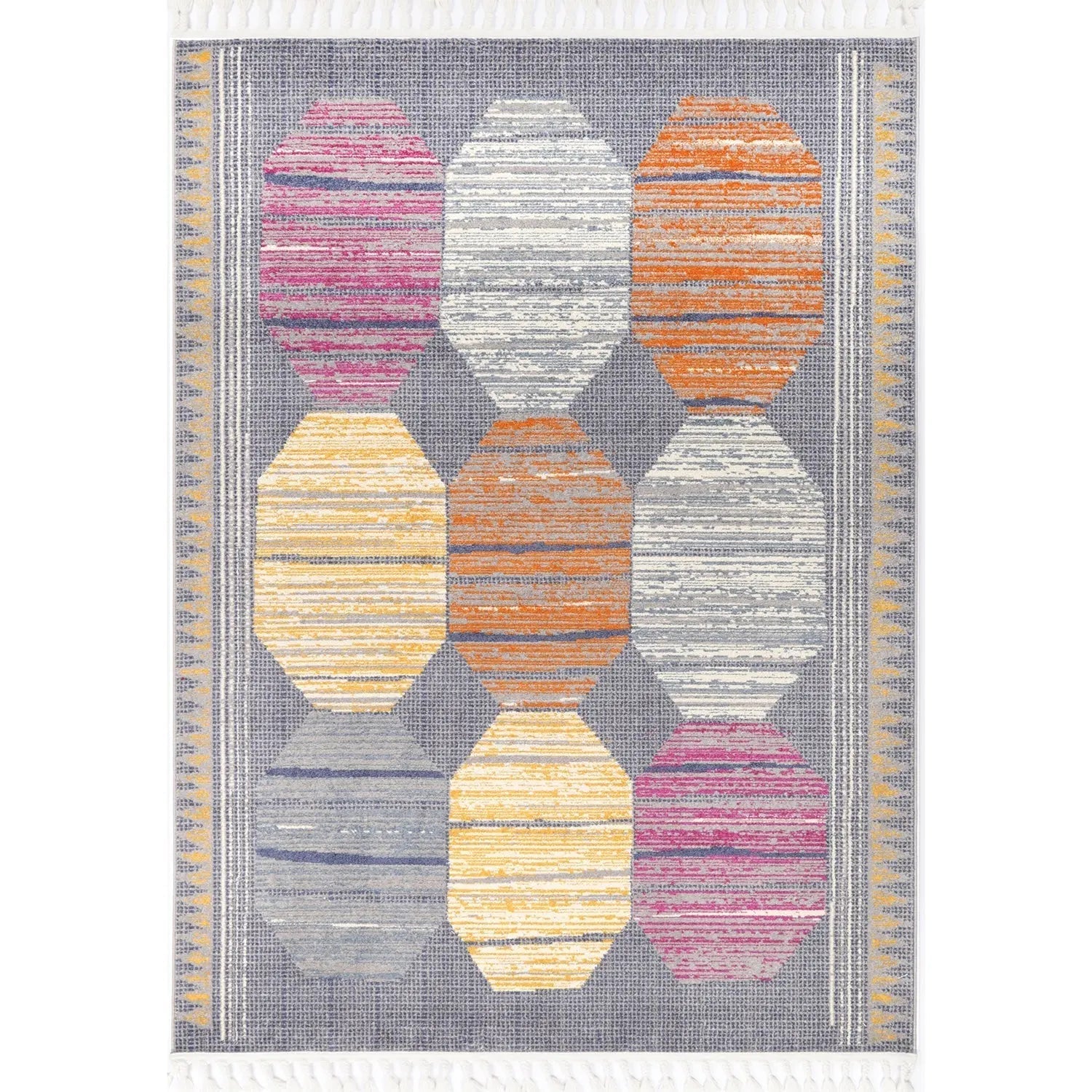 Asilah Navy Yellow Moroccan Rug - Rugs - Rugs a Million