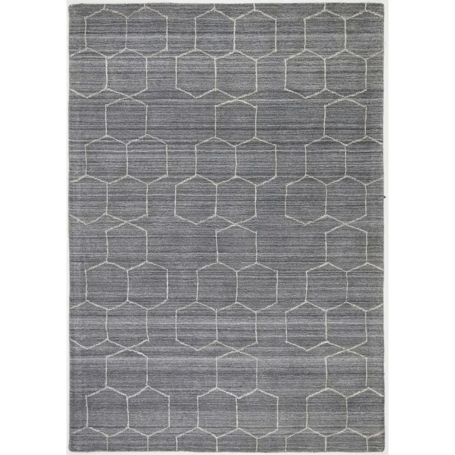 Cholula Hive Grey-White Patterned Rug - Rugs - Rugs a Million
