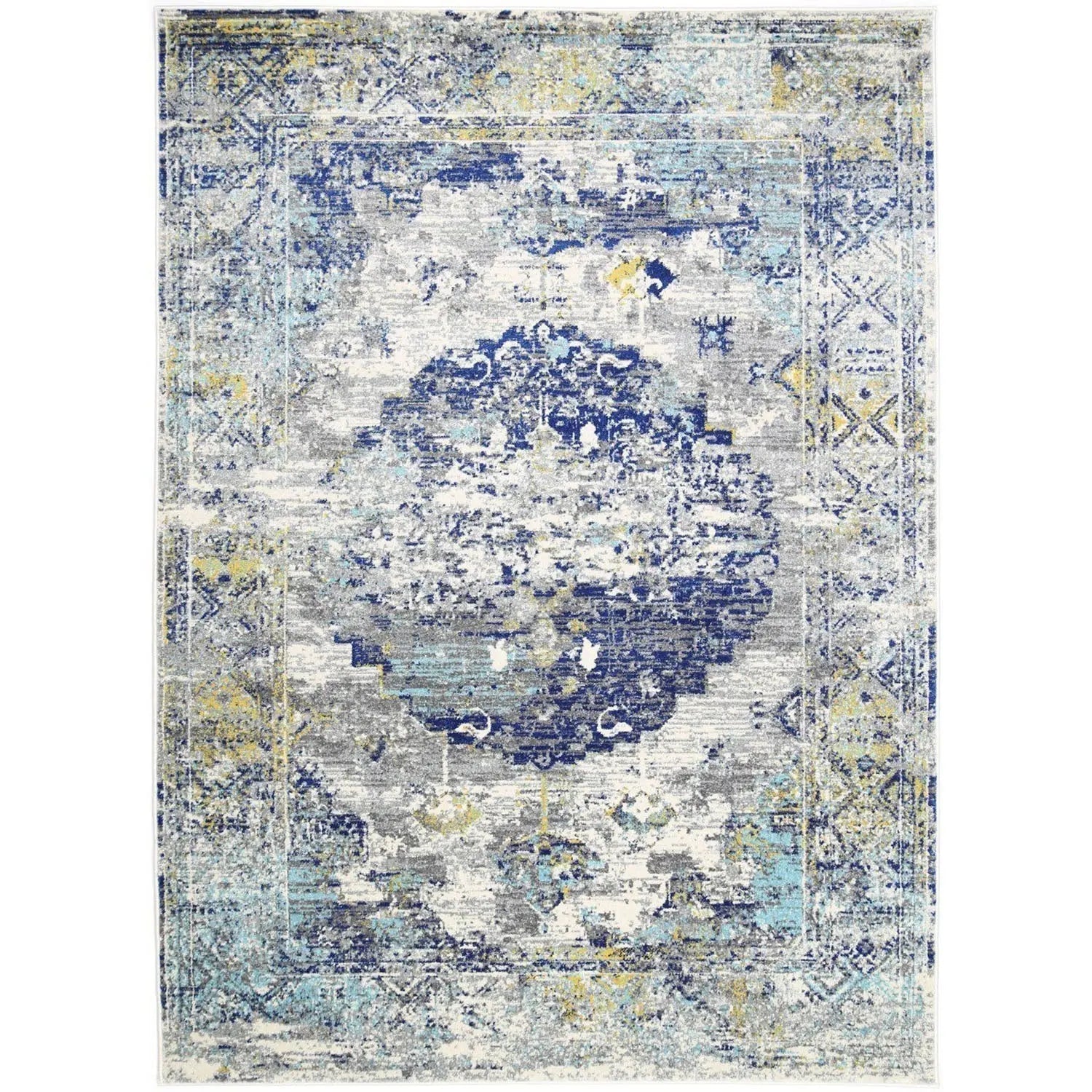 Delicate Blue Green Distressed Rug - Rugs - Rugs a Million