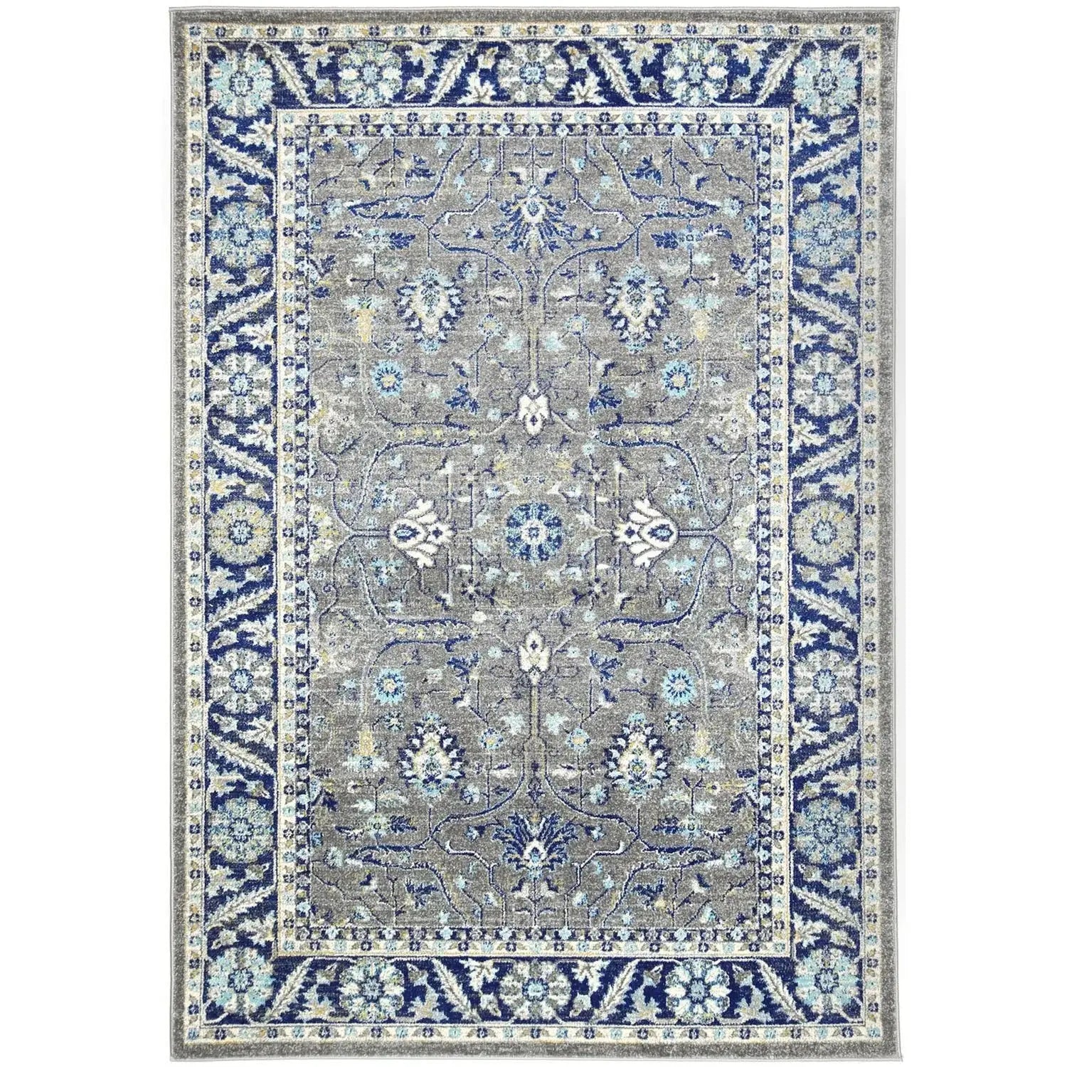 Delicate Navy Blue Oriental Rug - Rugs - Rugs a Million