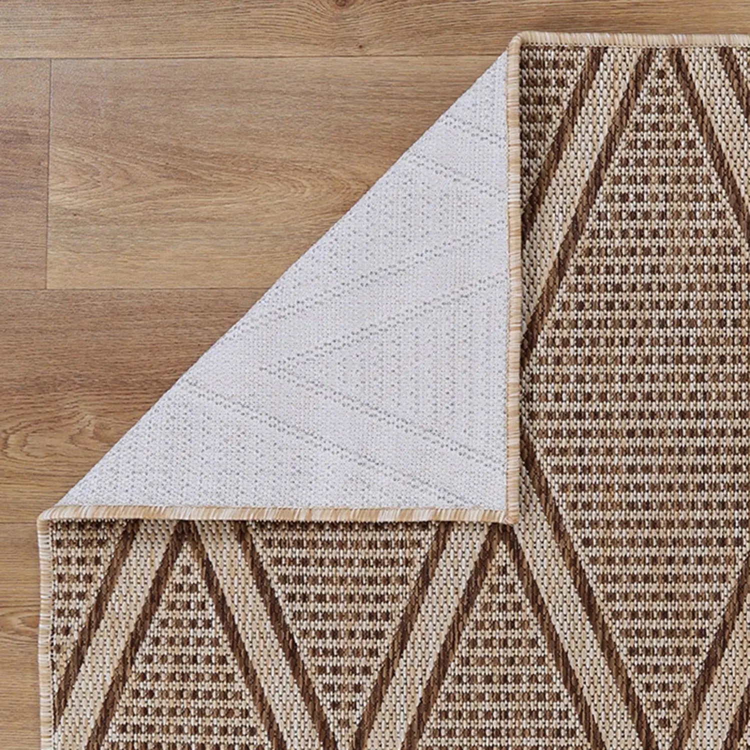 Elements Indoor/Outdoor Cream Diamond Rug - Rugs - Rugs a Million