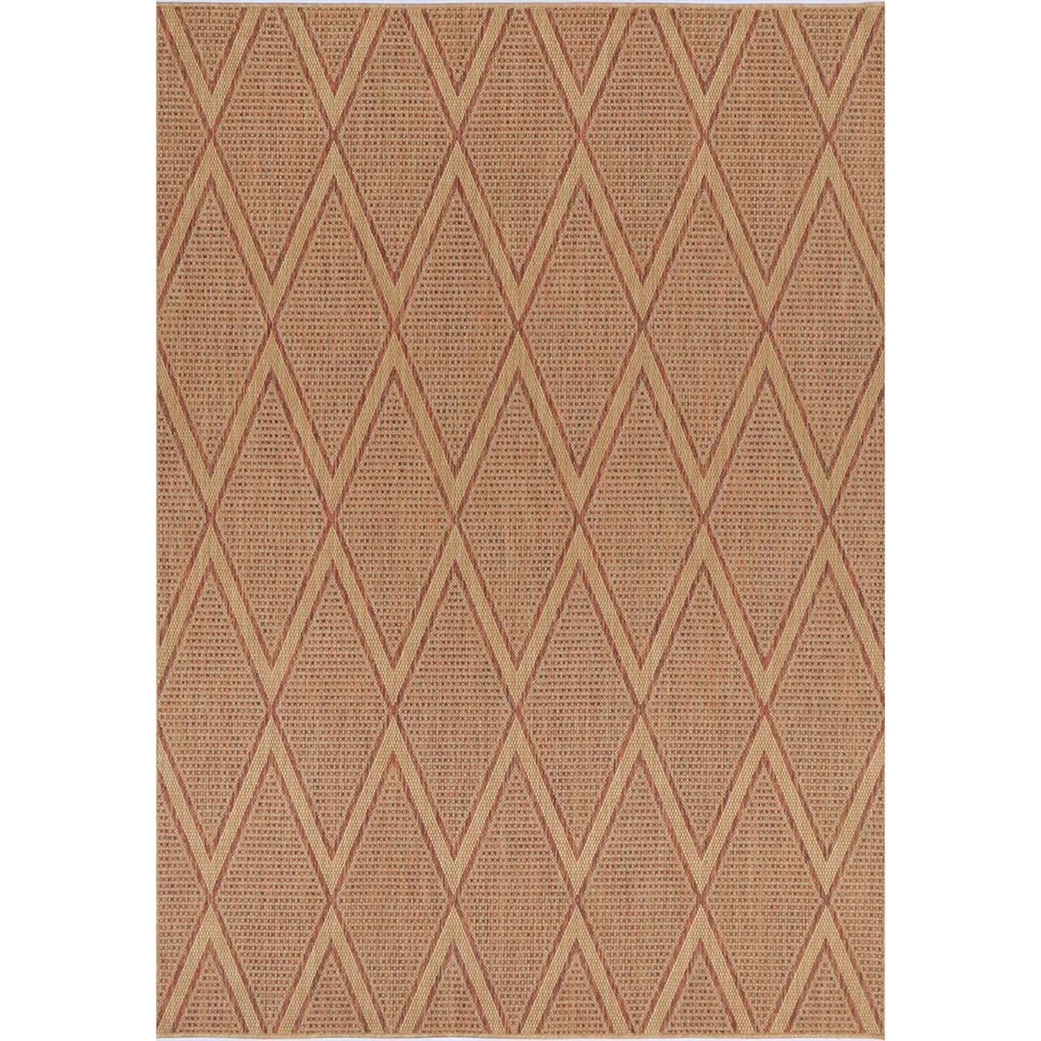 Elements Indoor/Outdoor Terracotta Diamond Rug - Rugs - Rugs a Million