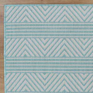Elements Indoor/Outdoor Turquoise Rug - Rugs - Rugs a Million