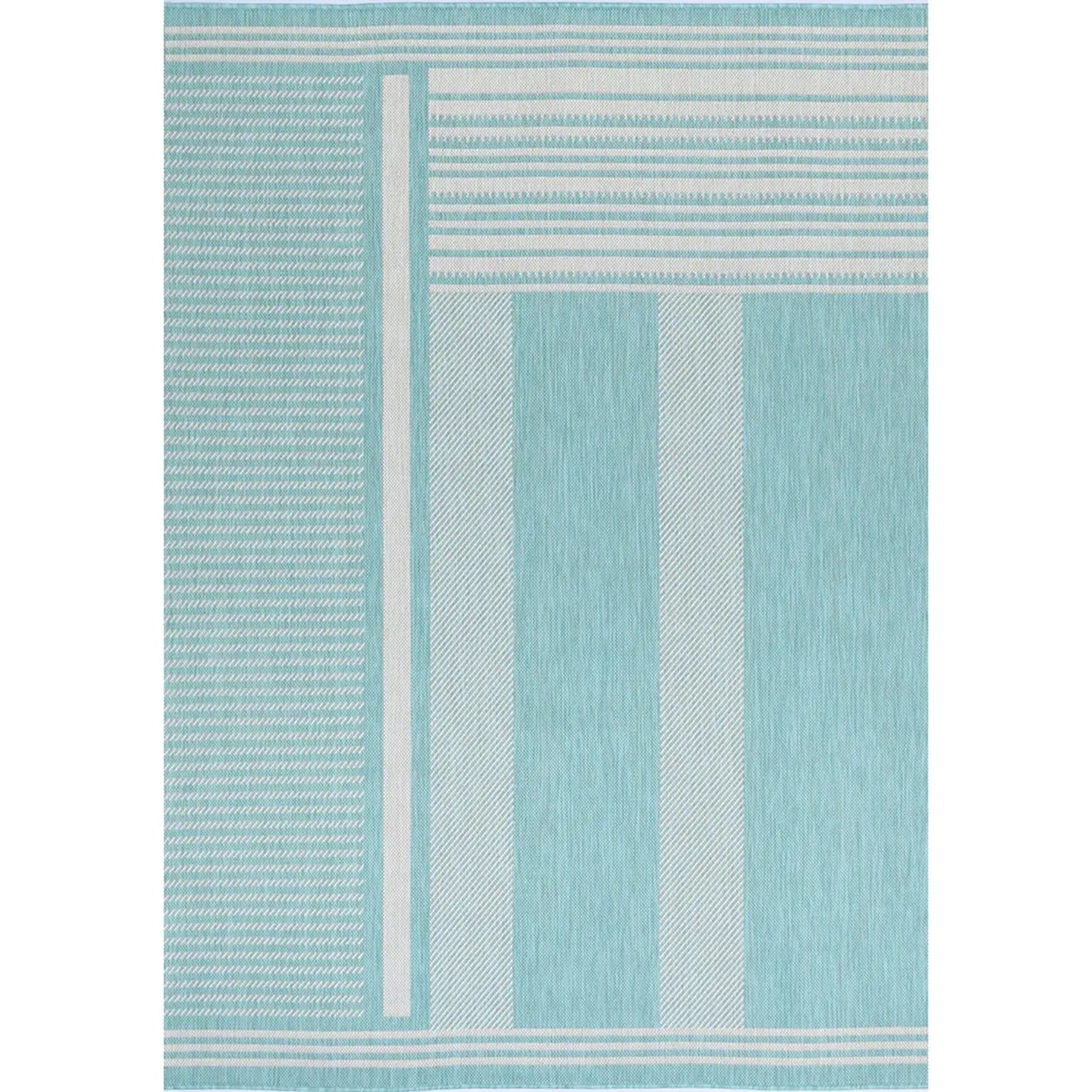 Elements Indoor/Outdoor Turquoise Stone Rug - Rugs - Rugs a Million