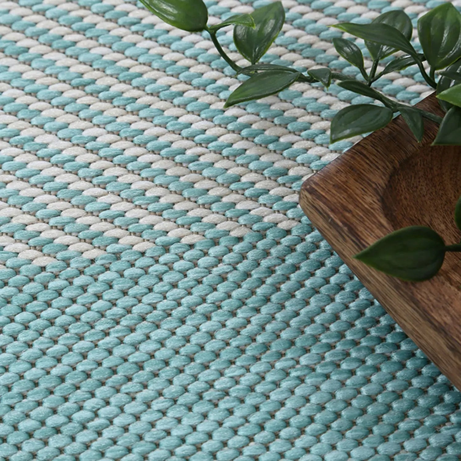 Elements Indoor/Outdoor Turquoise Stone Rug - Rugs - Rugs a Million