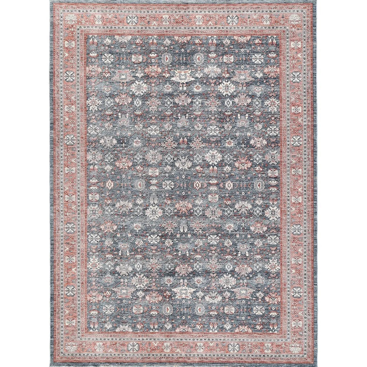 Empress Traditional Light Blue Multi Salmon Rug - Rugs - Rugs a Million