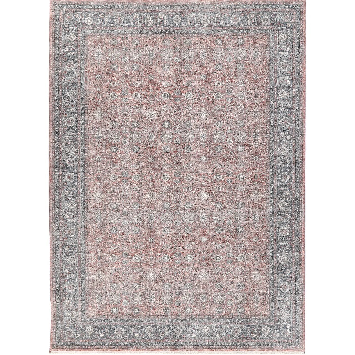 Empress Traditional Multi Salmon Light Blue Rug - Rugs - Rugs a Million