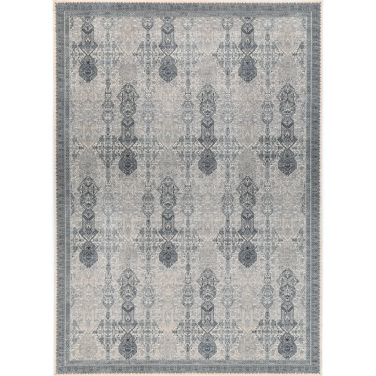 Empress Transitional White Light Grey Blue Rug - Rugs - Rugs a Million