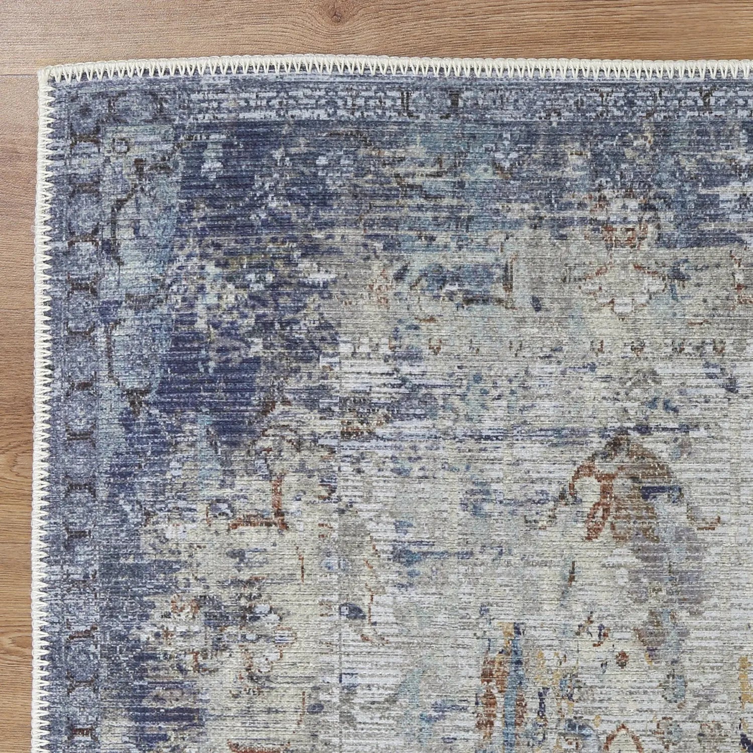 Enchant Distressed Washable Steel Rug - Rugs - Rugs a Million