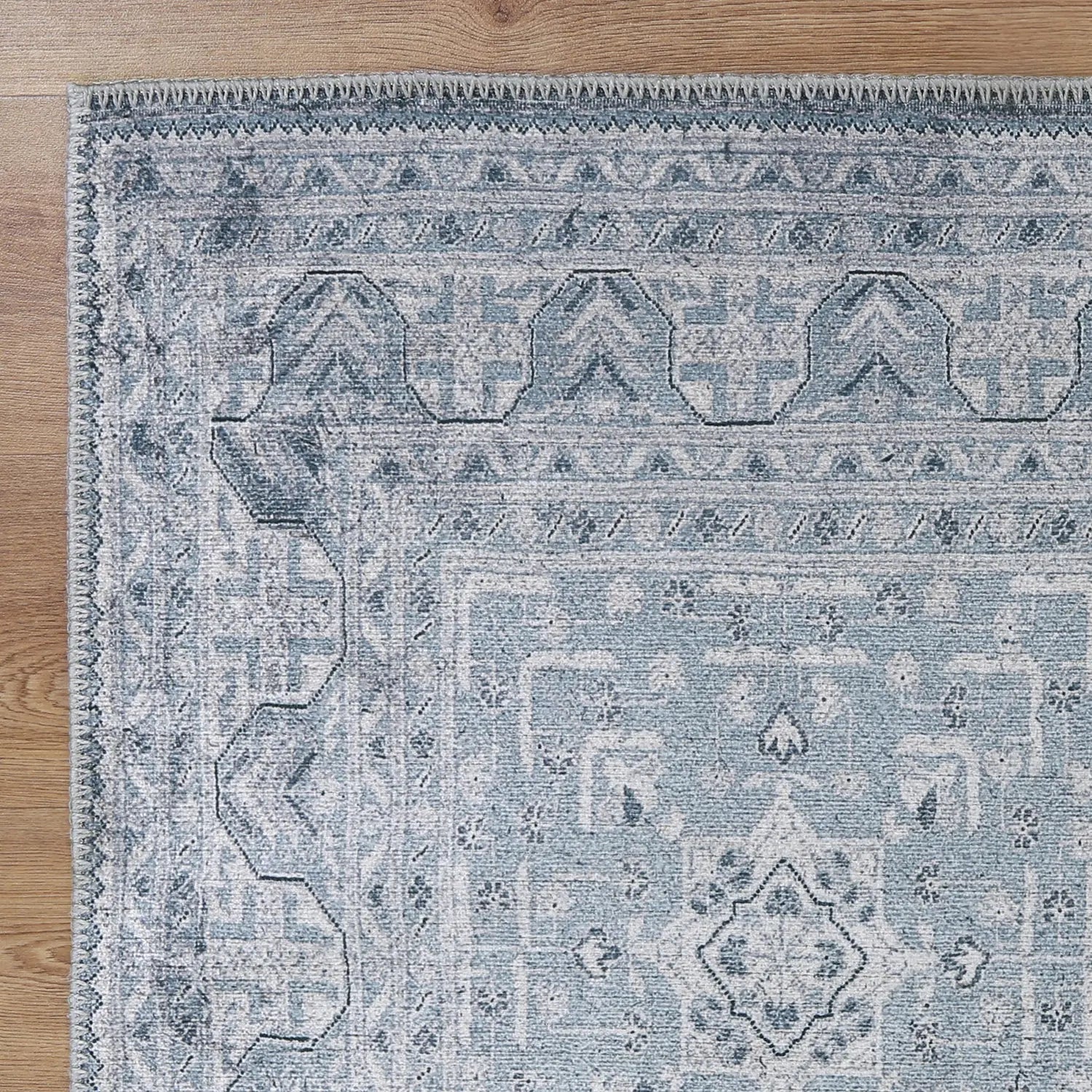 Enchant Washable Distressed French Grey Rug - Rugs - Rugs a Million