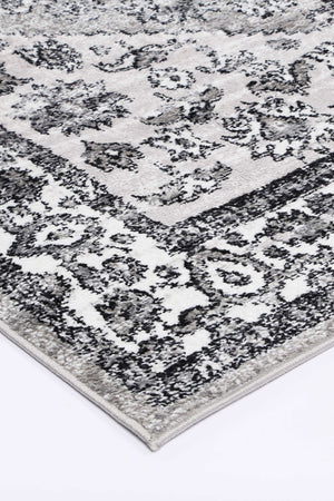 Fortune Traditional Grey Black Rug - Rug - Rugs a Million