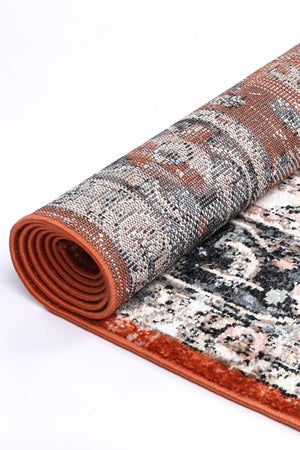 Fortune Traditional Terracotta Rug - Rug - Rugs a Million