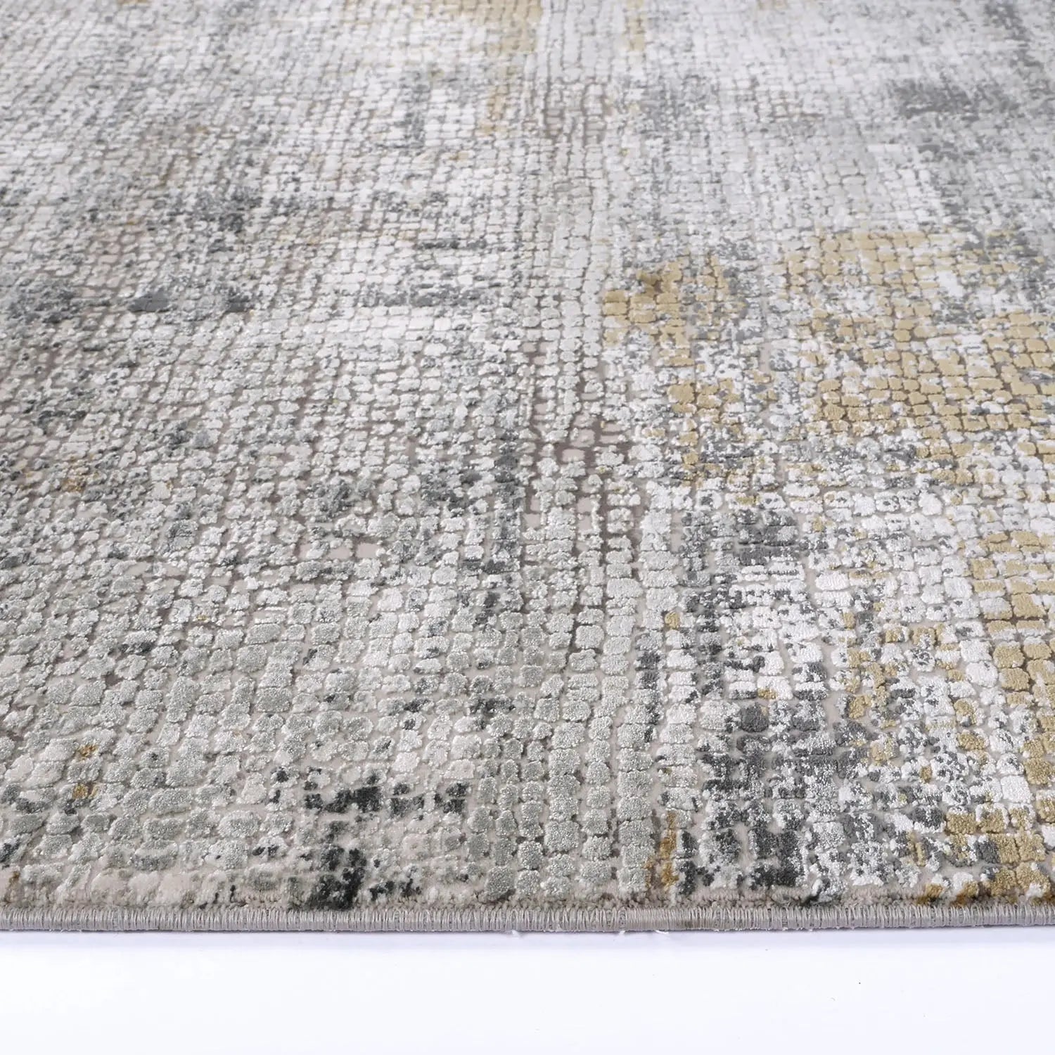 Giorgio Cream & Anthracite Mosaic Rug - Rugs - Rugs a Million