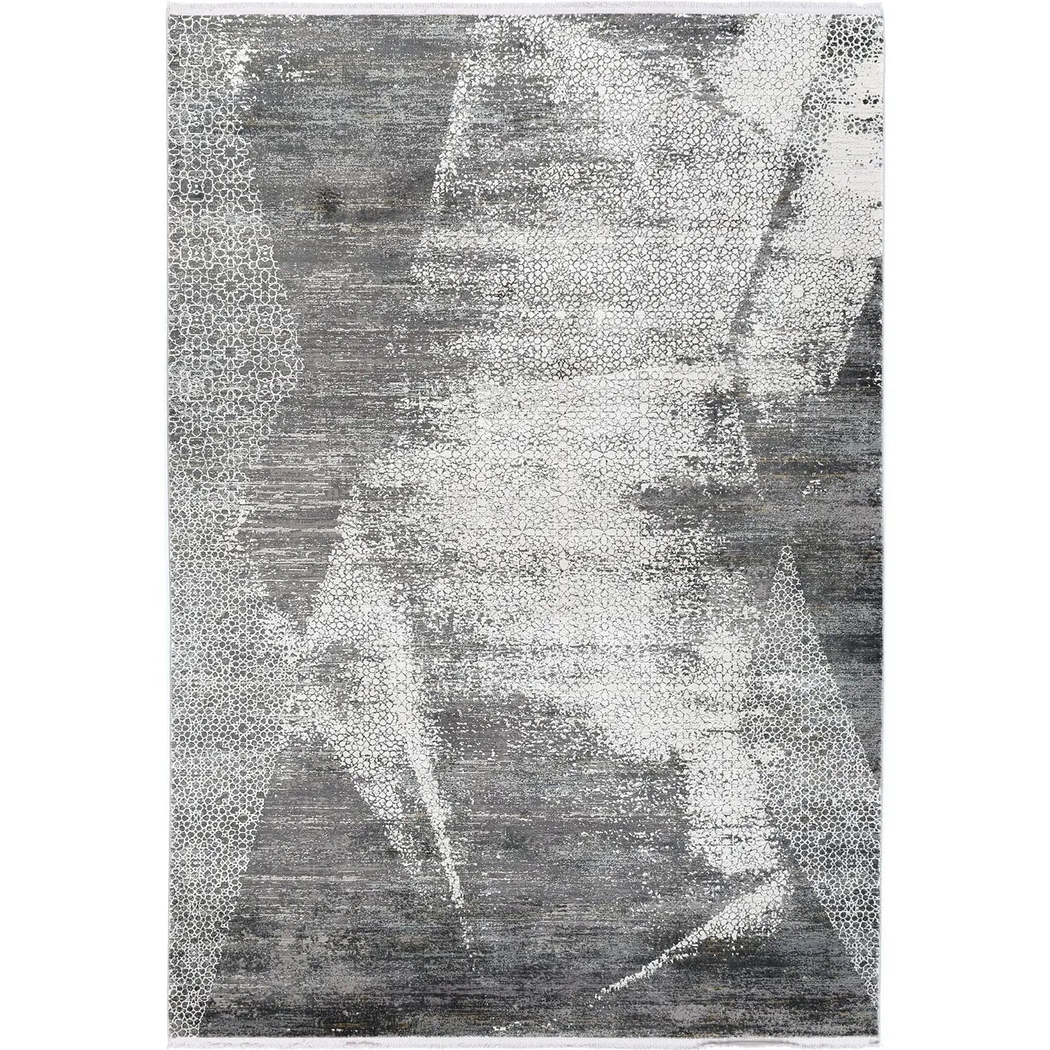 Giorgio Cream & Dark Grey Faded Mosaic Rug - Rugs - Rugs a Million