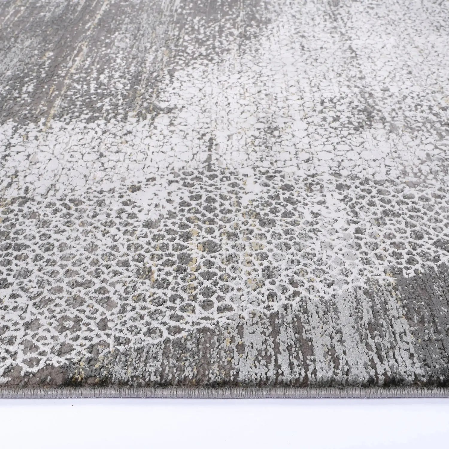 Giorgio Cream & Dark Grey Faded Mosaic Rug - Rugs - Rugs a Million