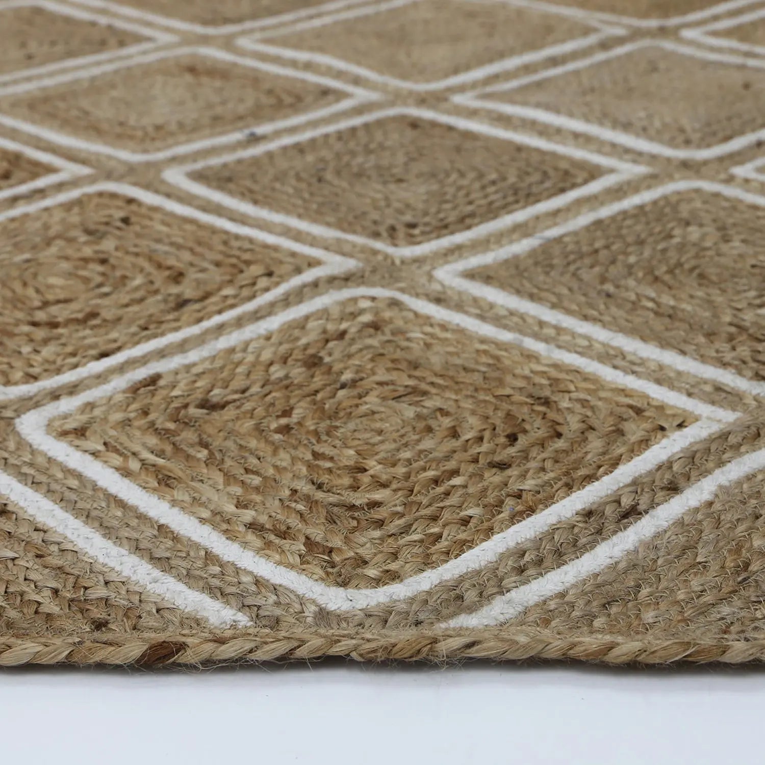 Jaipur Parquetry Jute Rug Natural - Rugs - Rugs a Million