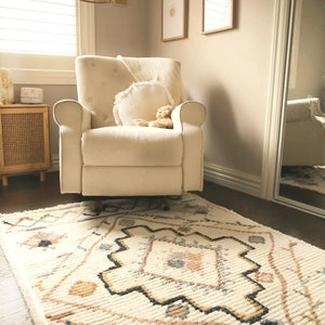 Luka Shaggy White/Pastel Colour Rug - Rugs - Rugs a Million