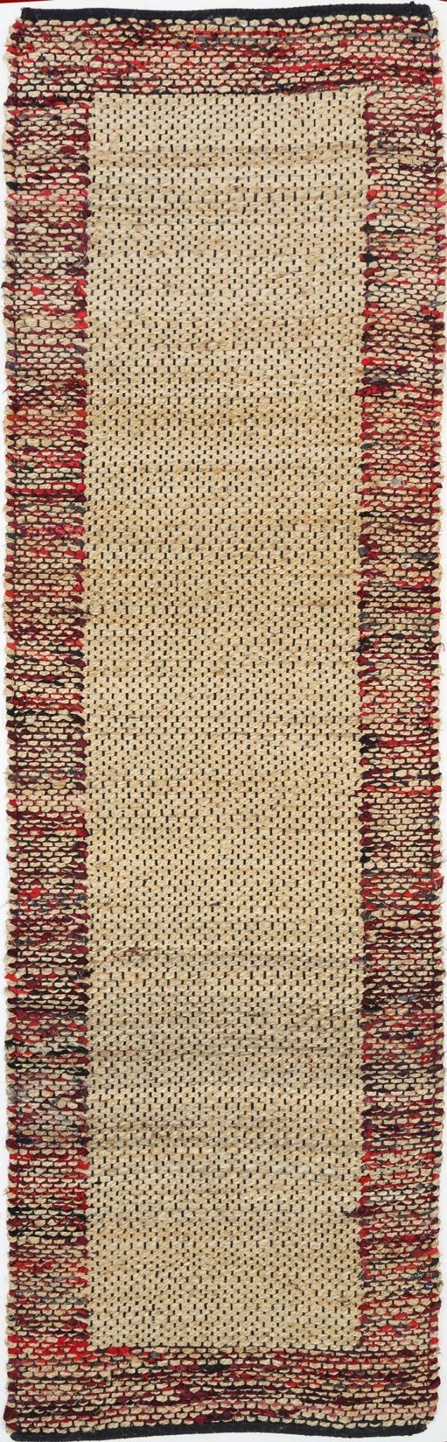 Mahal Multi Colour Boarder Jute Rug - Flatweave - Rugs a Million