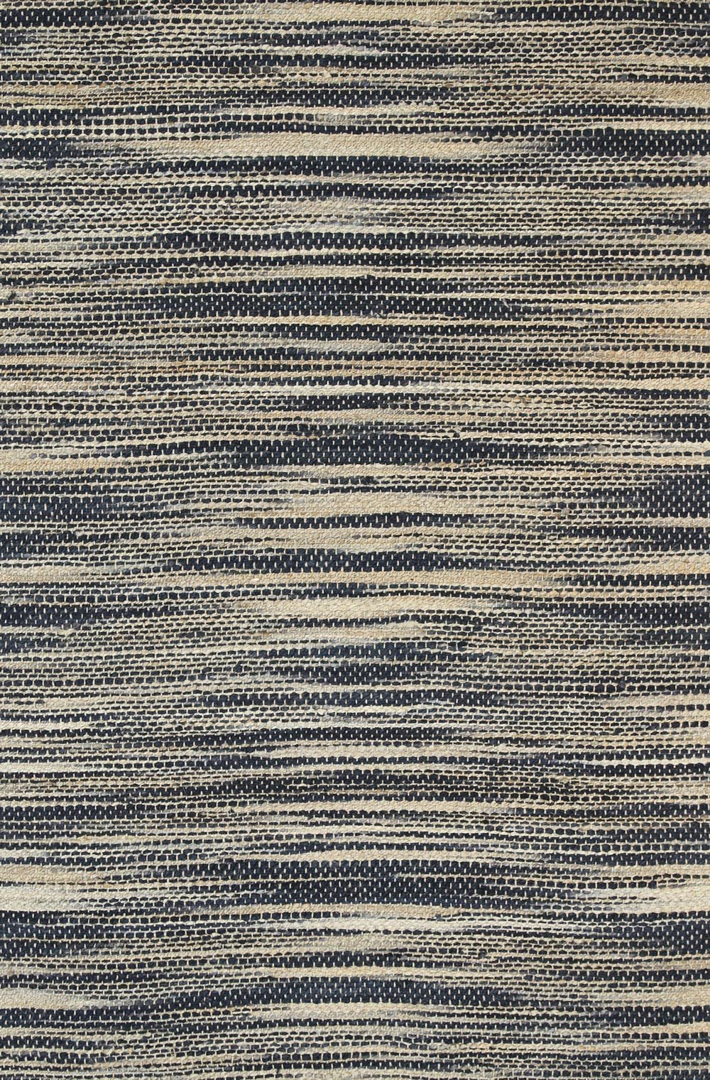 Malmo Grey Stipe Natural Jute Rug - Natural - Rugs a Million