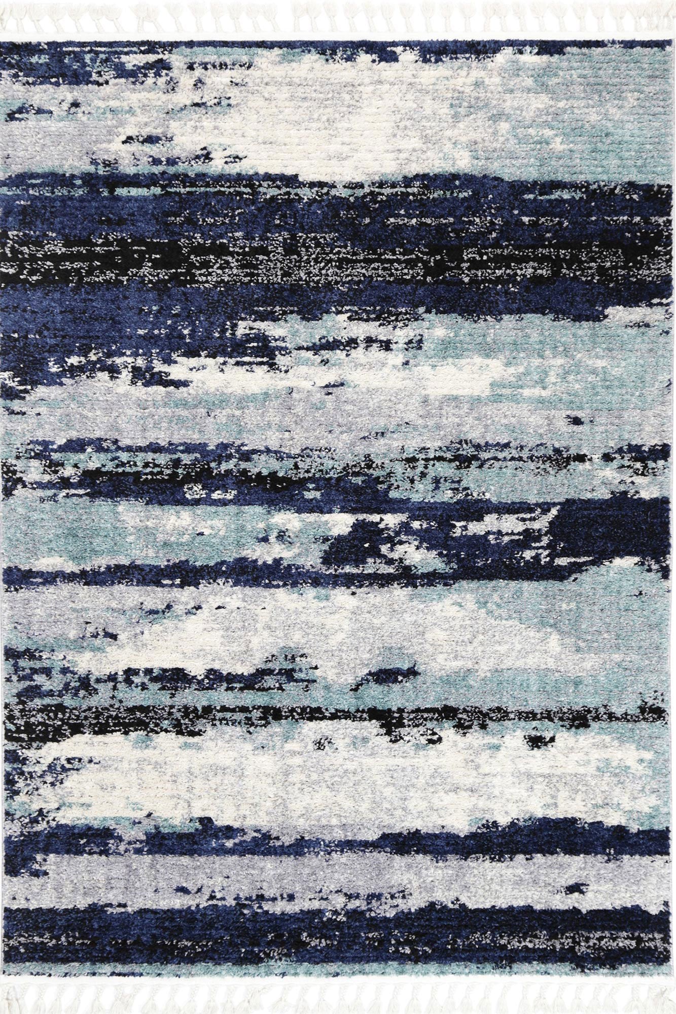 Mason Navy Blue Abstract Rug - Rugs - Rugs a Million