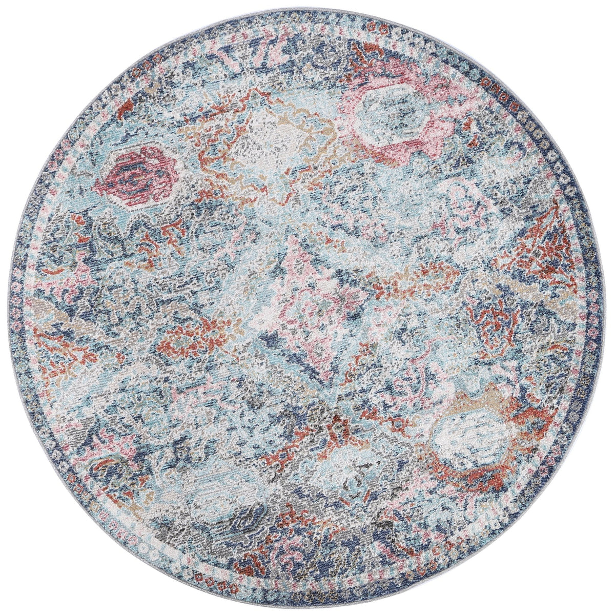 Mercury Cherie Multi Transitional Round Rug - Round Rug - Rugs a Million
