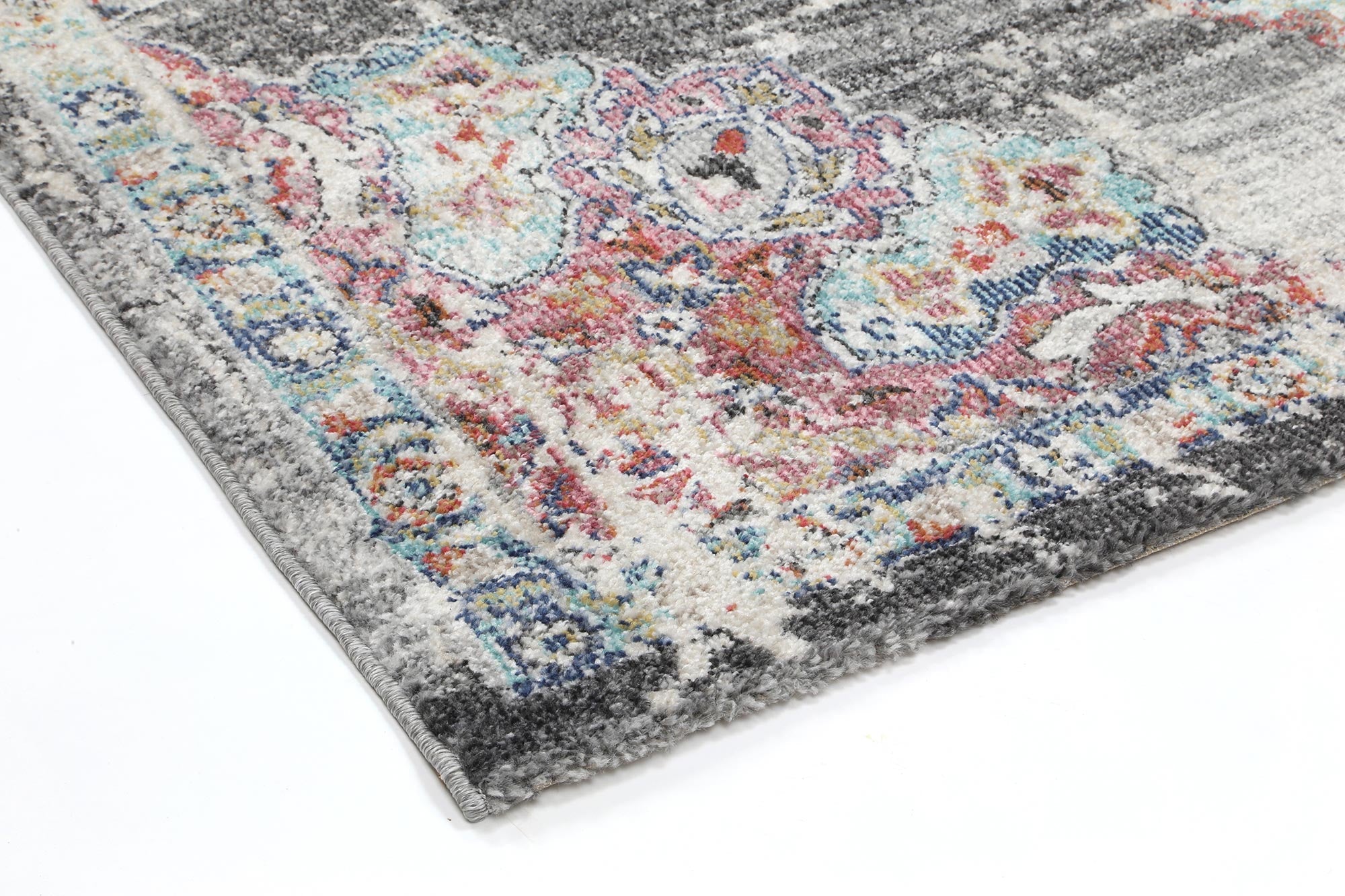 Mercury Hellow Medalion Transitional Grey Rug - Area Rug - Rugs a Million