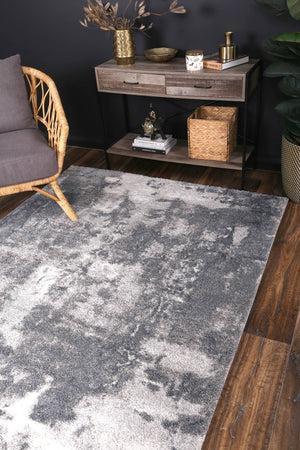 Milan Grey White Abstract Rug - Rug - Rugs a Million