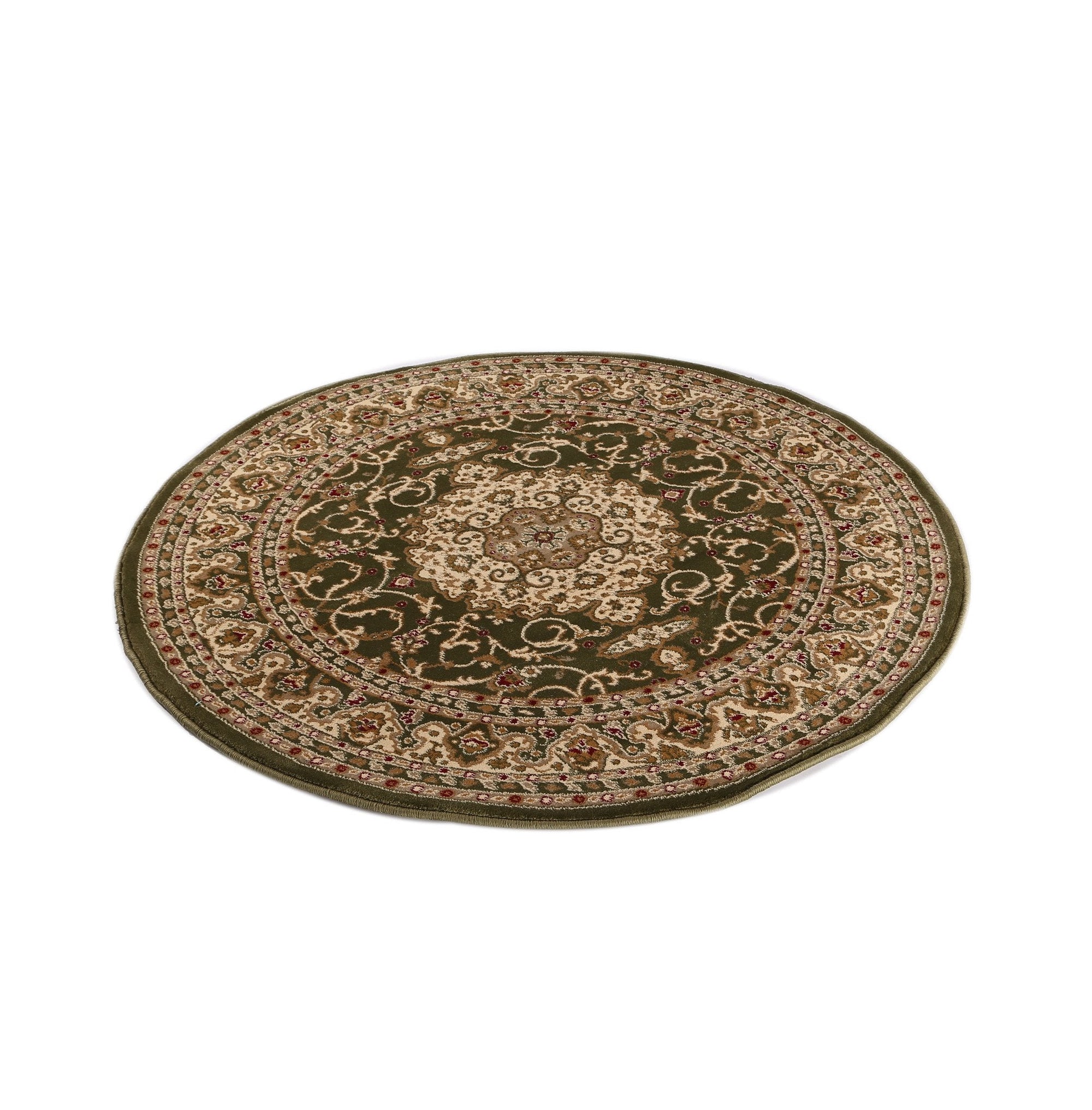 Ornate Green Bordered Traditional Flowered Rug - Rug - Rugs a Million